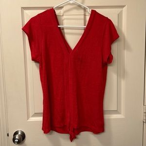 Sanctuary Tie-Front V-Neck Top